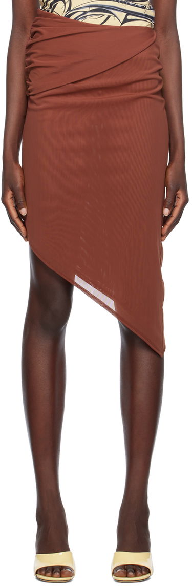 Sukňa Miaou Miaou Mona Asymmetrical Skirt Hnedá | 4040PM3SAB, 0