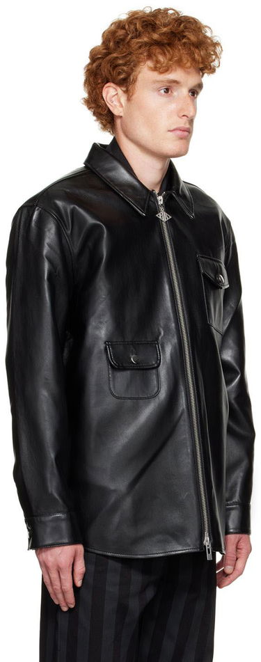 Košeľa Han Kjøbenhavn Zip Shirt Čierna | M-131596, 1
