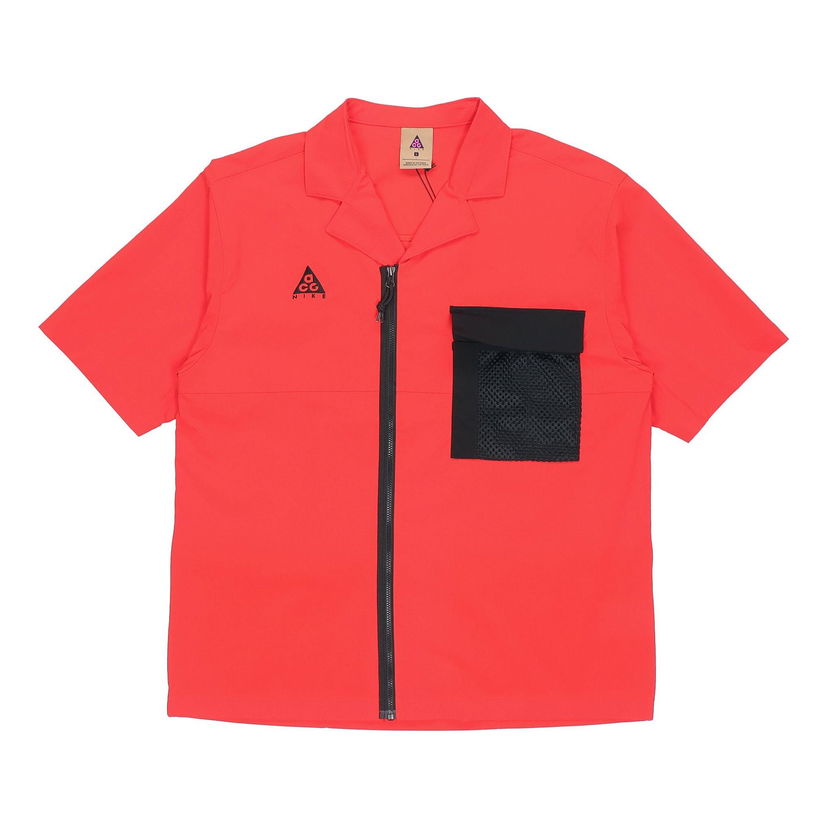 Košeľa Nike ACG Lab Short Sleeve Shirt Červená | CI0415-634