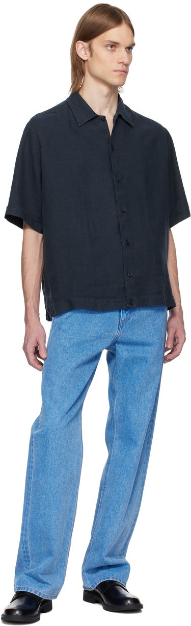 Košeľa BOSS BOSS Linen Resort Shirt Navy | 50538880, 3