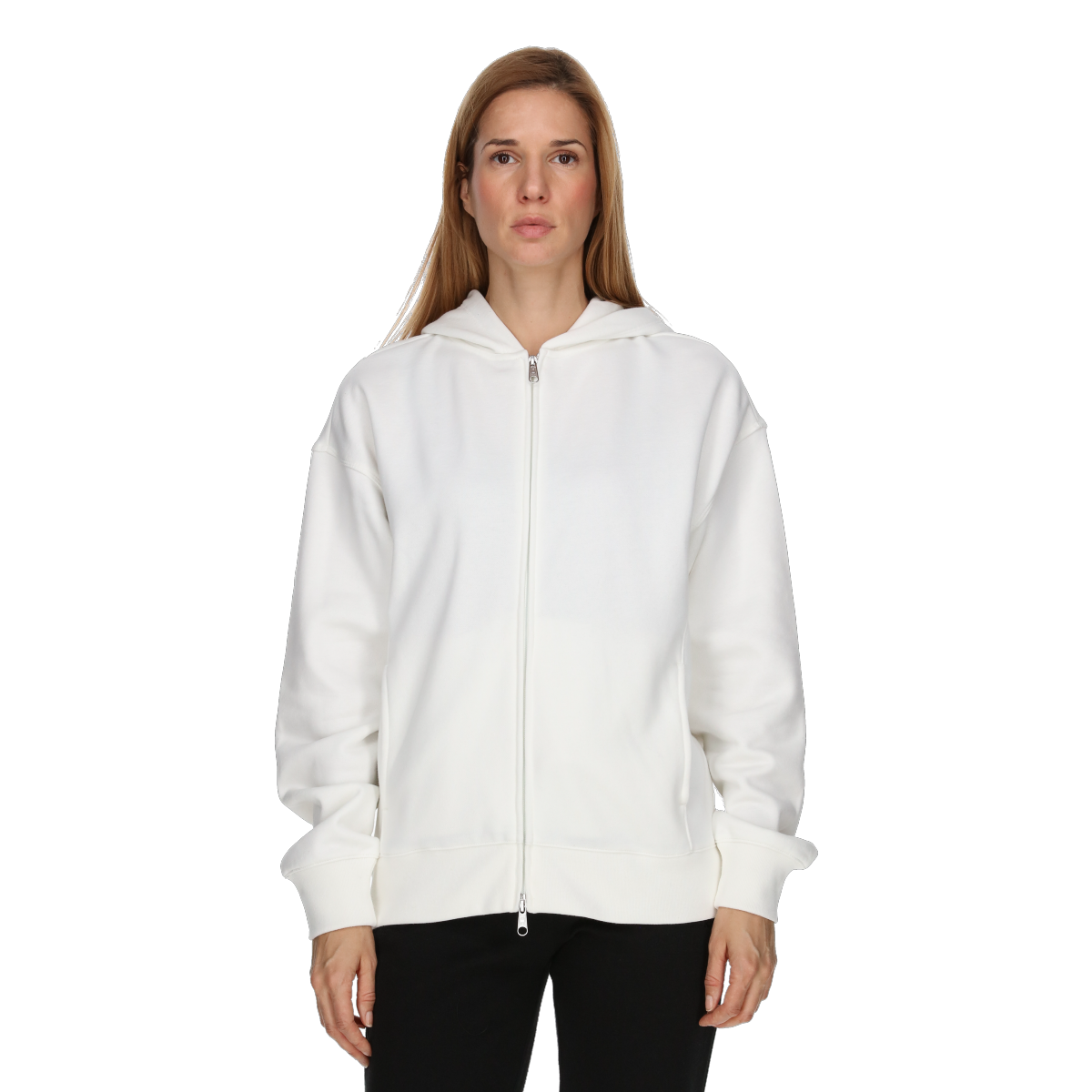 Mikina Champion Relaxed Fit Full-Zip Hoodie Biela | 117533-WW003, 0