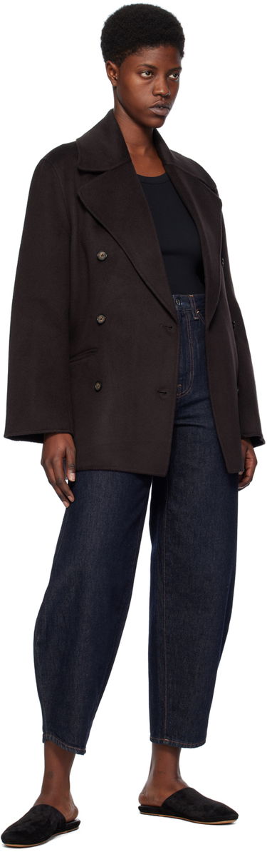 Kabáty TOTEME TOTEME Double-Faced Peacoat Hnedá | 241-WRO988-FB0006, 3