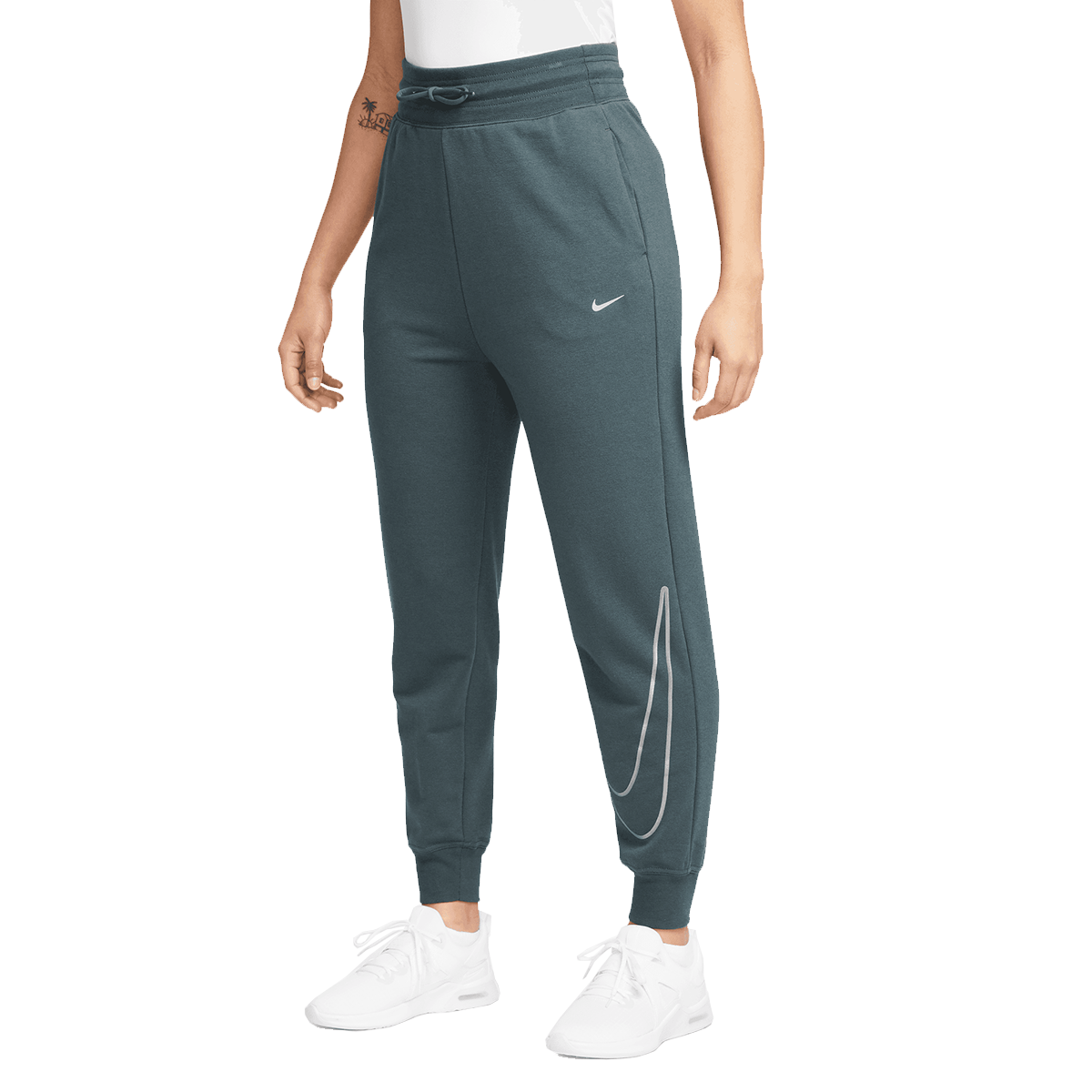 Tepláky Nike Dri-FIT One Joggers with Large Outline Swoosh Tyrkysová | FB5575-328, 0