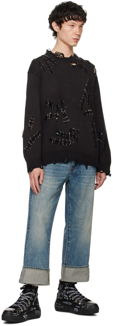 Džínsy R13 R13 Cuffed X-Boyfriend Jeans Modrá | R13MD111-D250A, 3