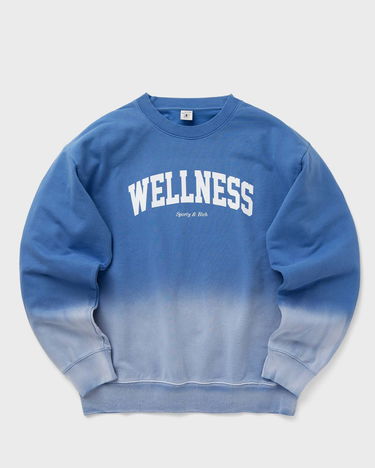 Mikina Sporty & Rich Wellness Ivy Dip Dye Crewneck Sweatshirt Modrá | WS067S413WB, 0