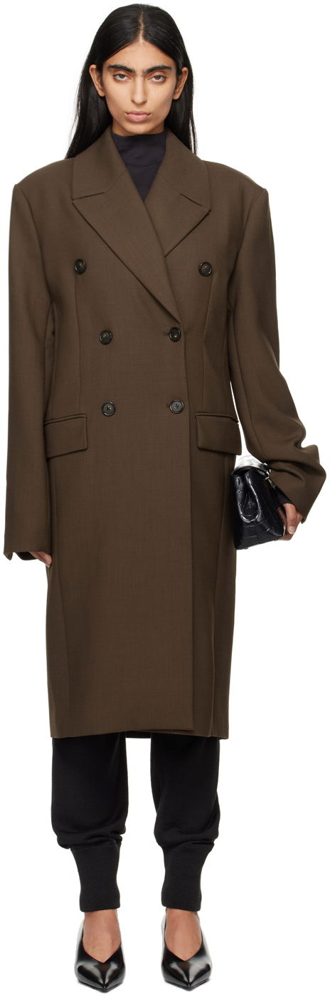 Taška cez rameno TOTEME TOTEME Midi Double Breasted Coat Čierna | 244-WRO0147-FB0061, 0