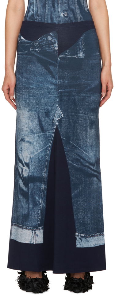 Sukňa Jean Paul Gaultier Gaultier Trompe L'œil Maxi Skirt Modrá | 23/15-F-JU055-J530-5950, 0
