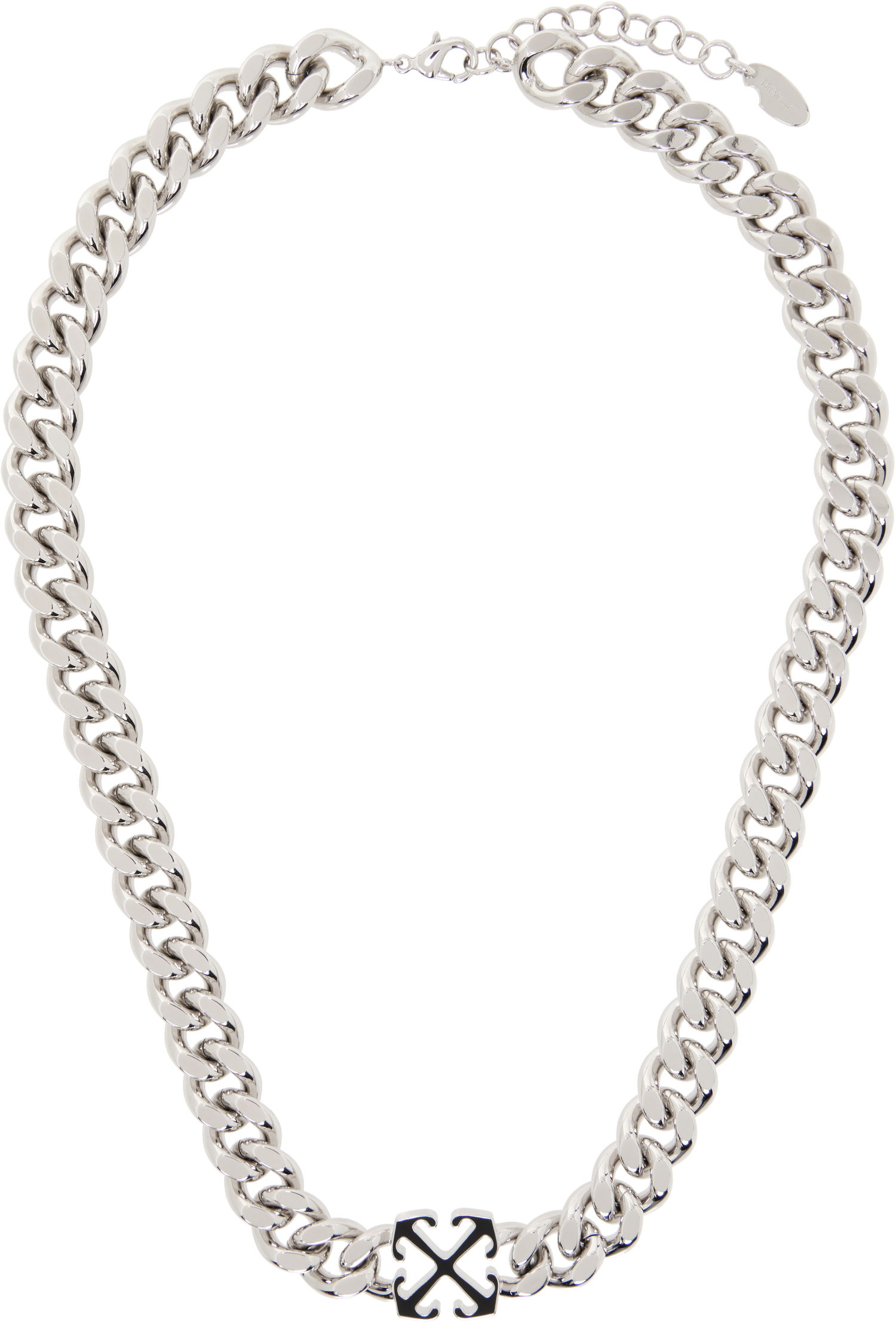 Náhrdelník Off-White Chain Necklace With Enamel Arrow Metalická | OMOB156C99MET0017210, 0