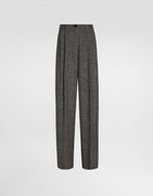 Dolce & Gabbana Wool Blend Dotted Print Trousers