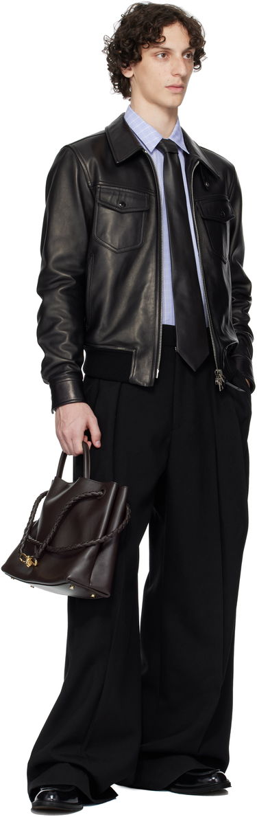 Opasok Bottega Veneta Bottega Veneta Lambskin Tie Čierna | 762027V3Y602113, 2
