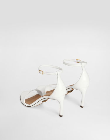 Doplnky Dolce & Gabbana Dolce & Gabbana Polished Goatskin Heeled Sandals Biela | CR1774A573880002, 2