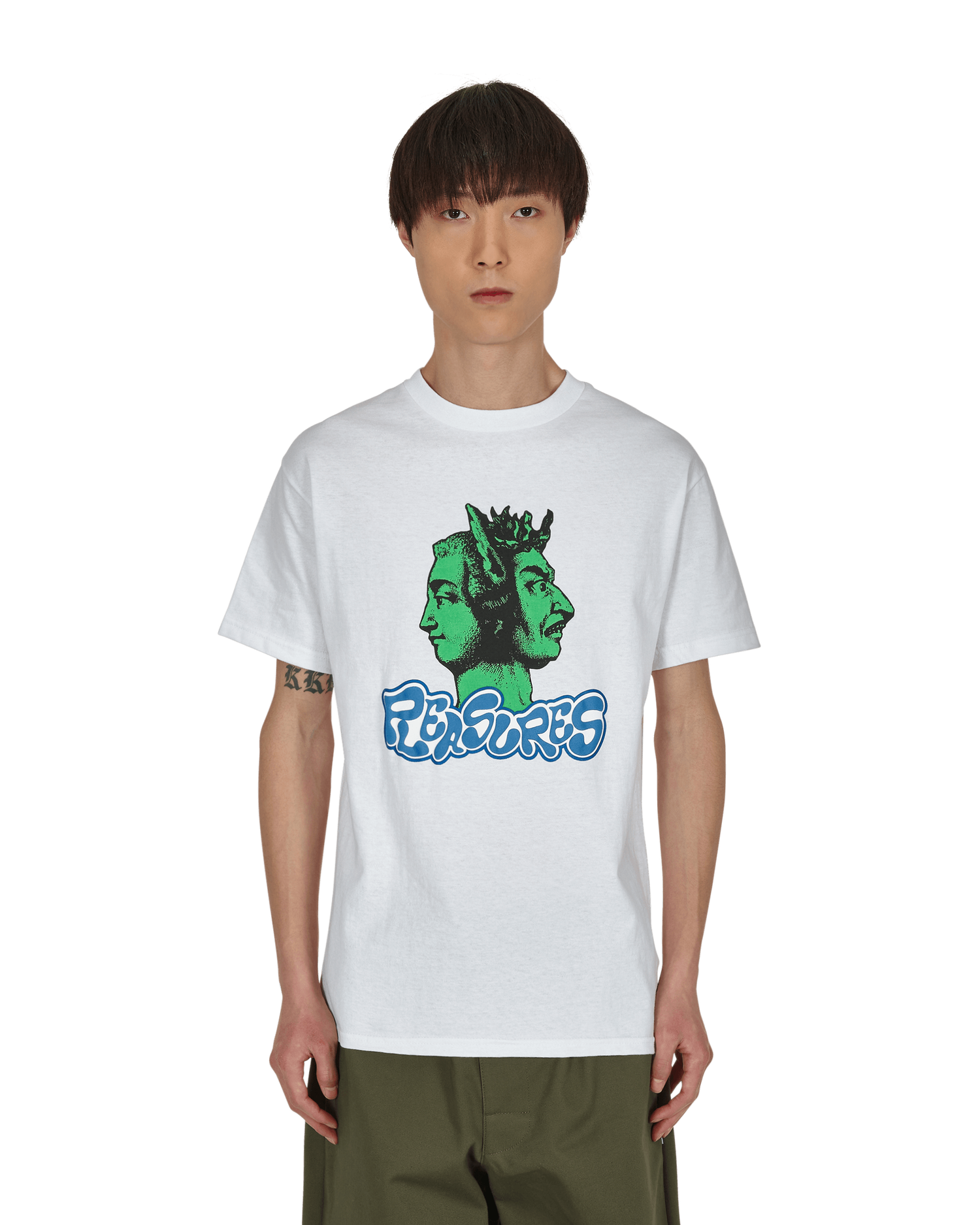 Tričko Pleasures Two Face T-Shirt Biela | P21W046 WHITE, 1