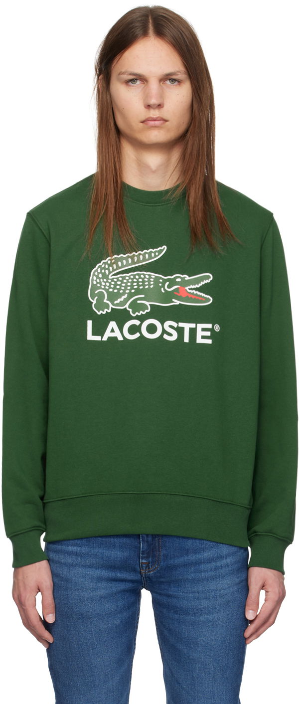 Green Crocodile Print Sweatshirt