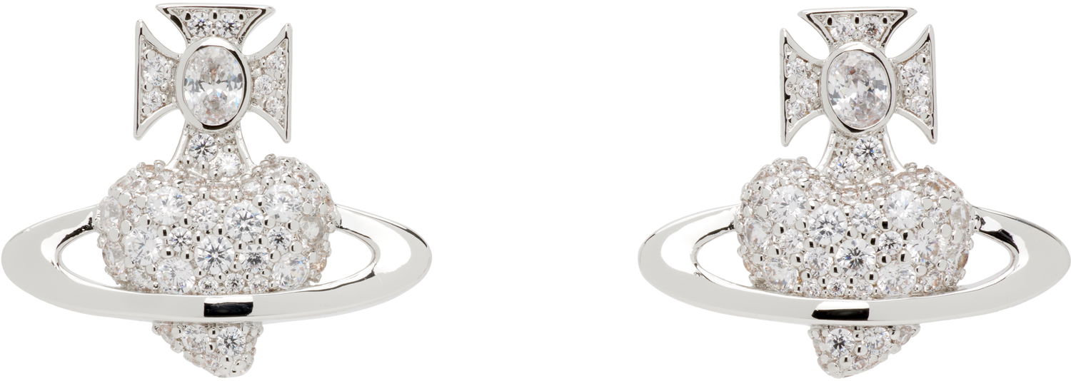 Náušnice Vivienne Westwood Valentine's Agnatha Crystal Orb Stud Earrings Metalická | 6201036H-02P102-, 0