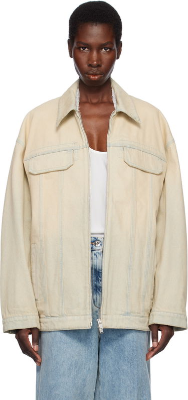 Bunda Stella McCartney Stella McCartney Sand Overdyed Denim Jacket Béžová | 6D03853SQH18, 0