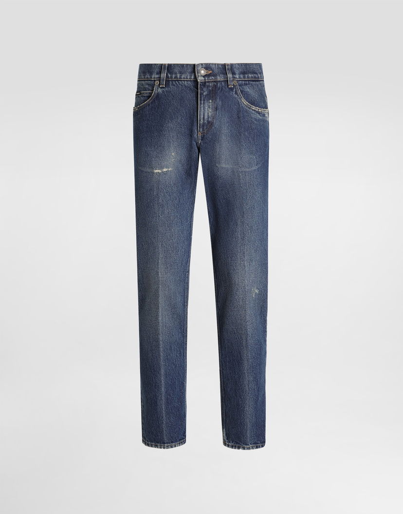 Džínsy Dolce & Gabbana Dolce & Gabbana Regular Fit Cotton Jeans Modrá | GYJCCDG8NJ8S9001