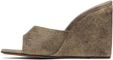 Doplnky Amina Muaddi Amina Muaddi Lupita Wedge Heeled Sandals Béžová | LUPITA WEDGE CEMENT NAPPA, 2
