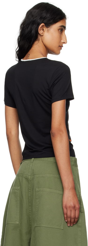 Tričko Miaou Rhinestone Mini T-shirt Čierna | 7026LTJBLK, 2