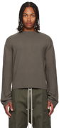 Rick Owens Gray Concordians Round Neck Sweater