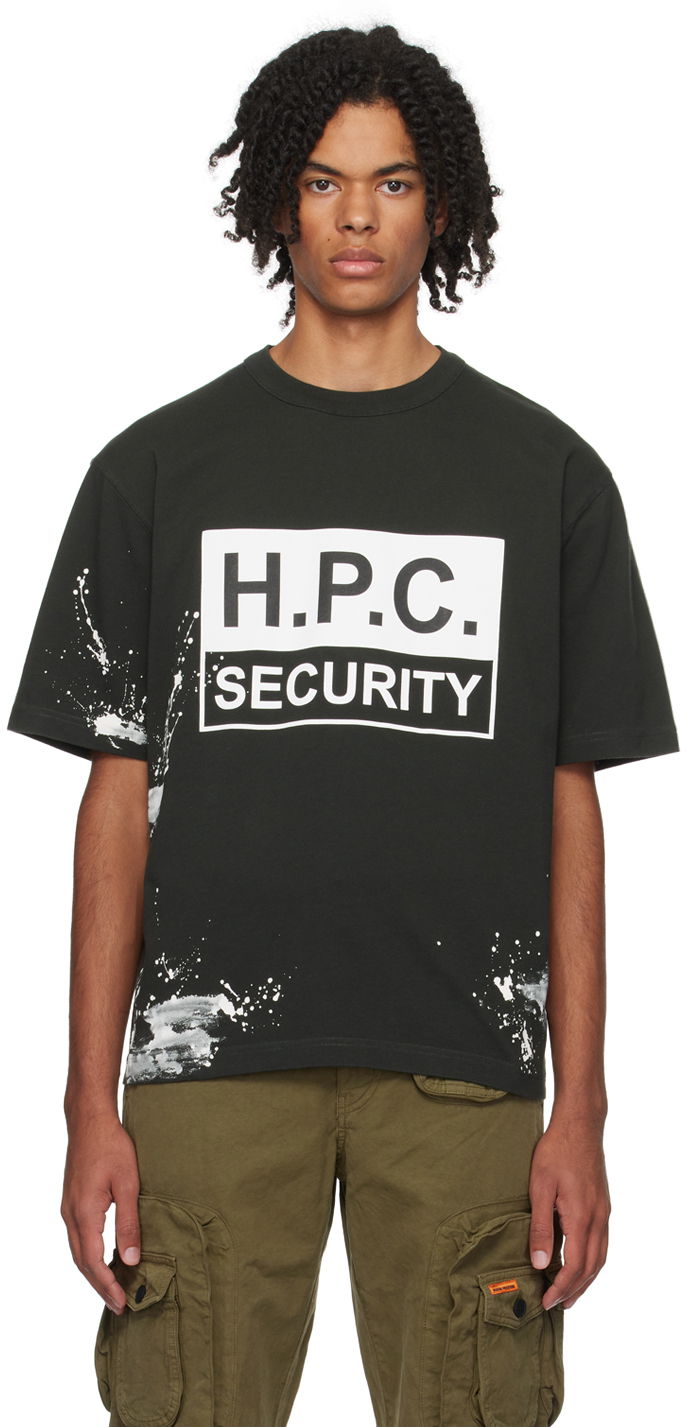 Tričko HERON PRESTON 'H.P.C. Security' T-Shirt Čierna | HMAA032F23JER0101001, 0