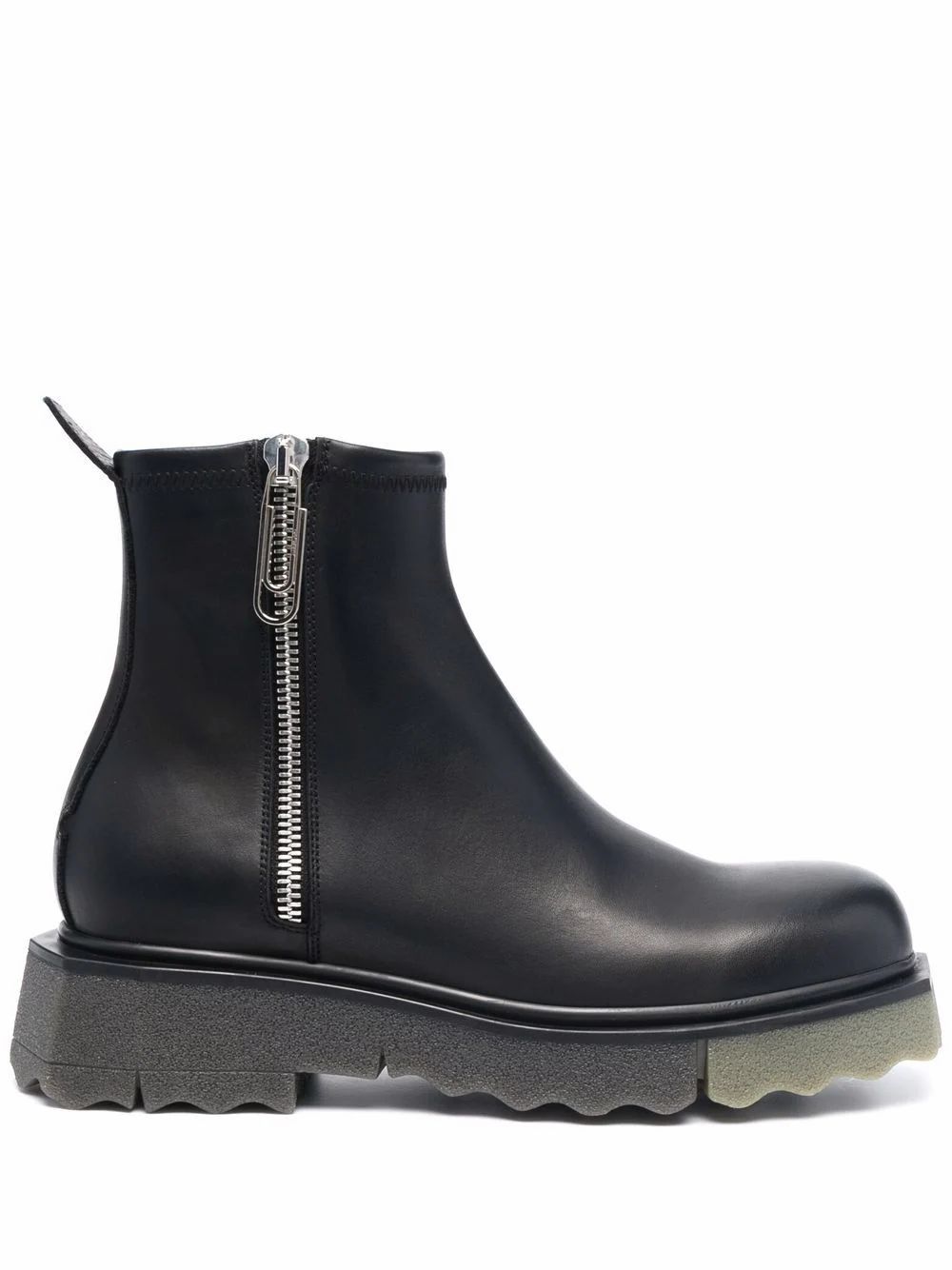Off-White Leather Ankle Boots