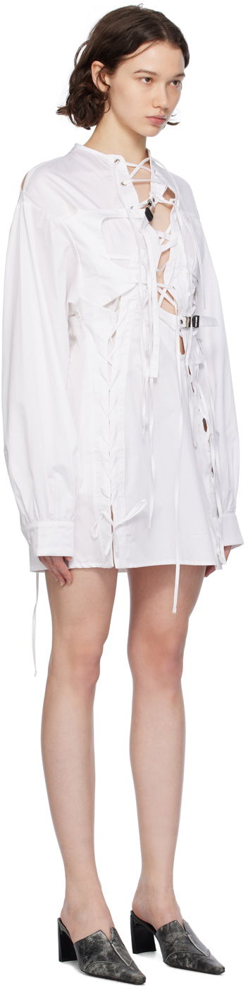 Šaty Ottolinger Ottolinger Lace-Up Mini Dress Biela | 1100301, 1
