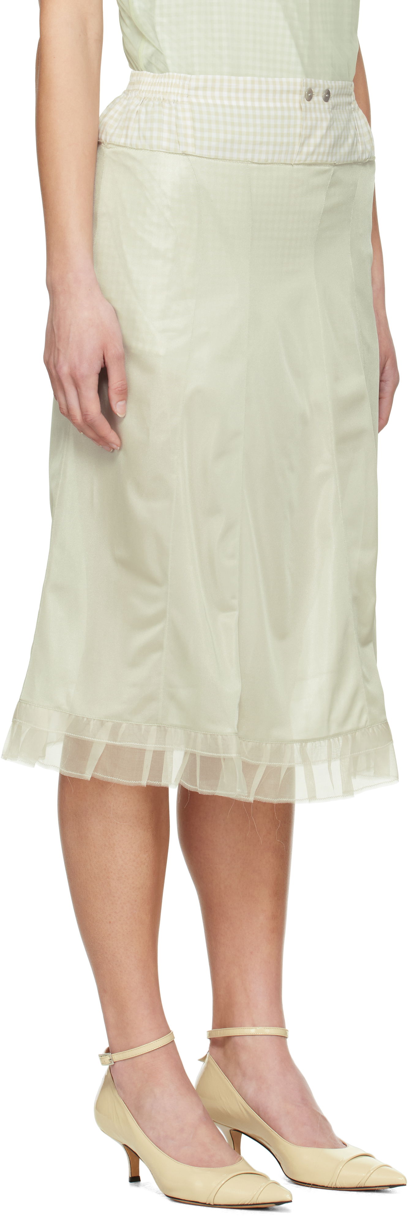 Sukňa Maison Margiela Maison Margiela 'Anonymity Of The Lining' Midi Skirt Zelené | S51ME0030 MTJ022, 1