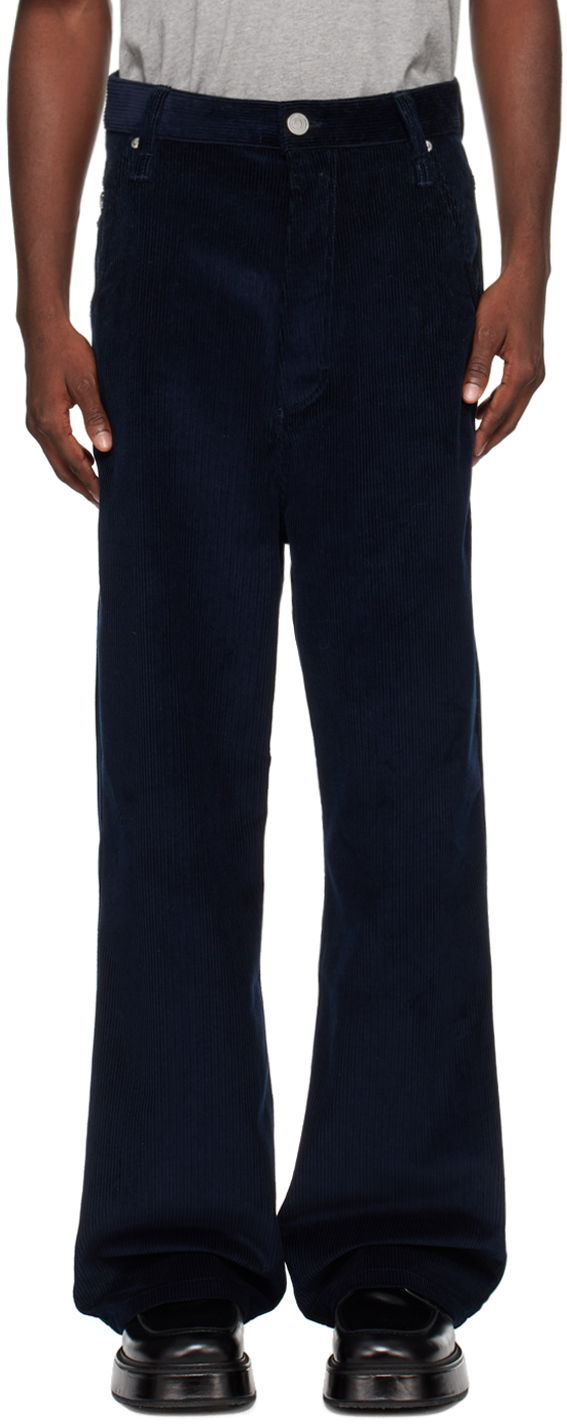 Nohavice AMI Baggy-Fit Trousers Navy | UTR102.CO0053, 0