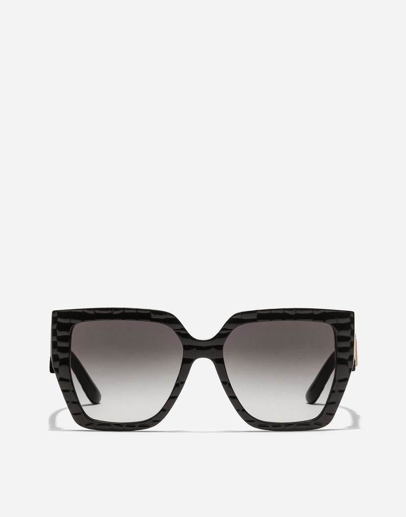 Slnečné okuliare Dolce & Gabbana Crossed Sunglasses Texture Cocco Onesize Čierna | VG4438VP88G9V000