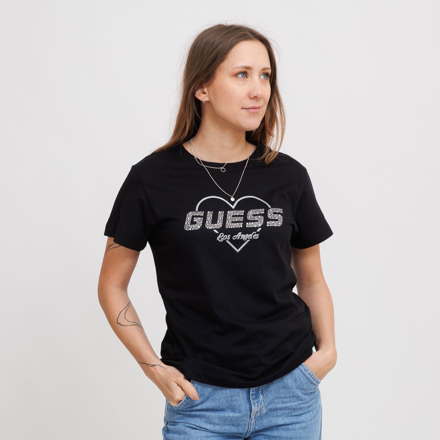 Tričko GUESS Guess Narciso T-Shirt Čierna | V5GI10K9RM1-JBLK, 0