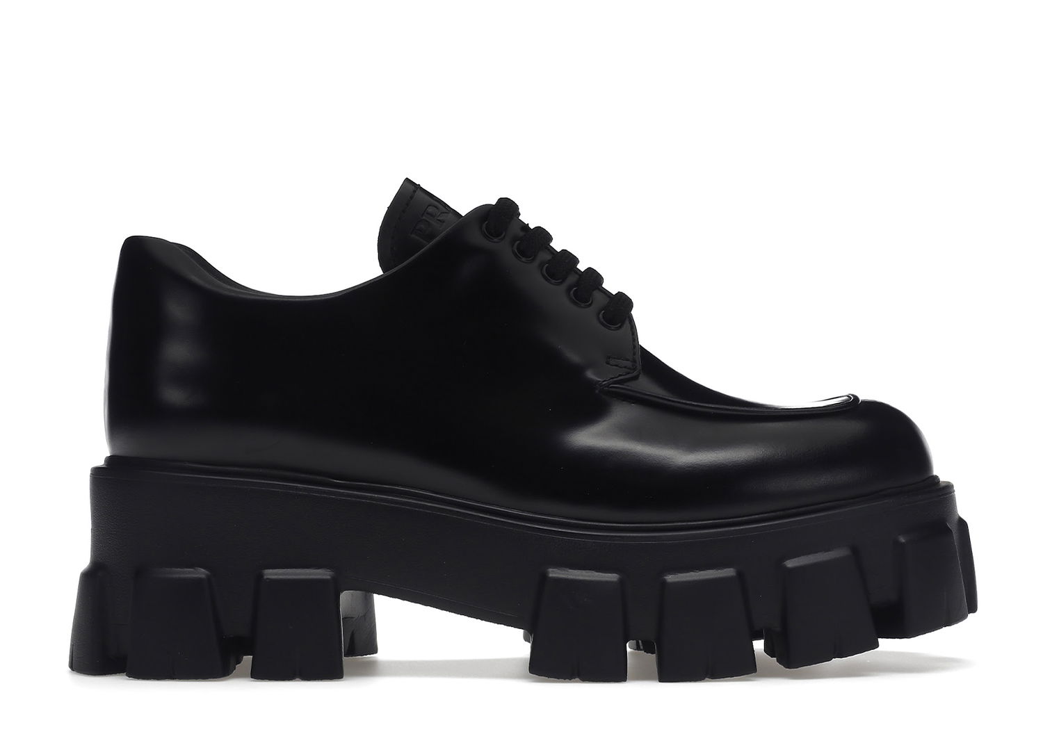 Tenisky a topánky Prada Monolith 55mm Lace Up Loafer Black Brushed Leather Čierna | 1E708L_B4L_F0002_F_B055, 0