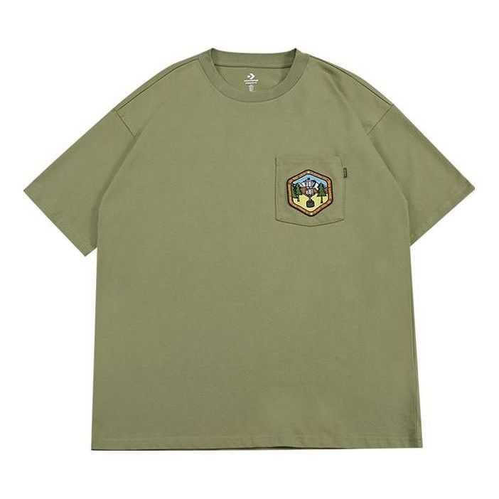 Tričko Converse Pocket Logo Graphic T-Shirt Zelené | 10025881-A02
