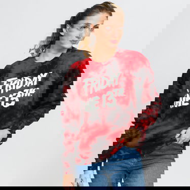Mikina Vans Friday The 13th x Boyfriend Pullover Crew Sweatshirt Červená | VN0A53XGZPL1, 0