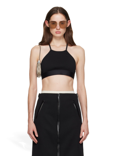 Crop Top Gucci Crop Camisole Top Čierna | 772425 XUAJ3