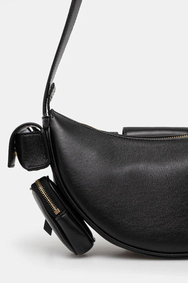 Ľadvinka Fiorucci Multi-Pocket Leather Waist Bag Čierna | U01FPABA123LE04BK01, 2