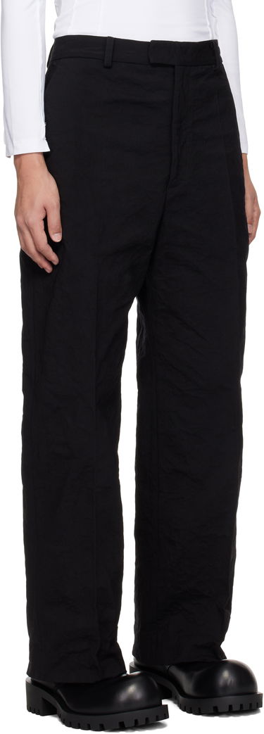 Nohavice VETEMENTS Vetements Metalized Wrinkled Tailored Trousers Čierna | UA66PA110B, 1