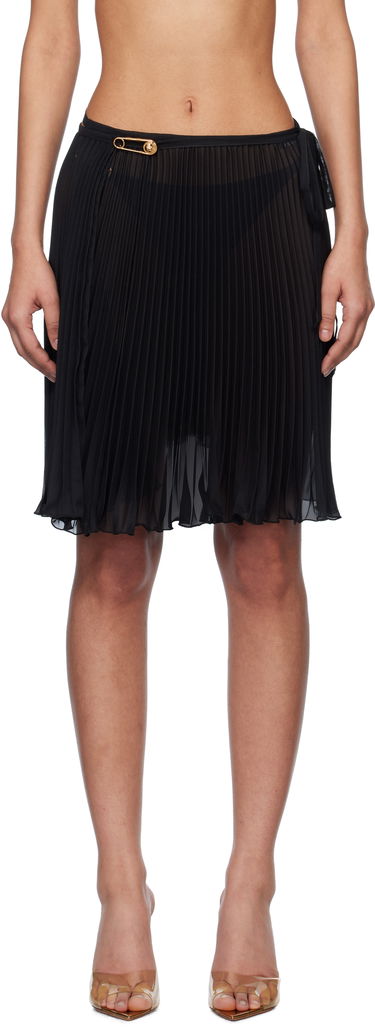 Sukňa Versace Versace Safety Pin Pleated Cover-up Mini Skirt Čierna | 1019047_1A13679, 0