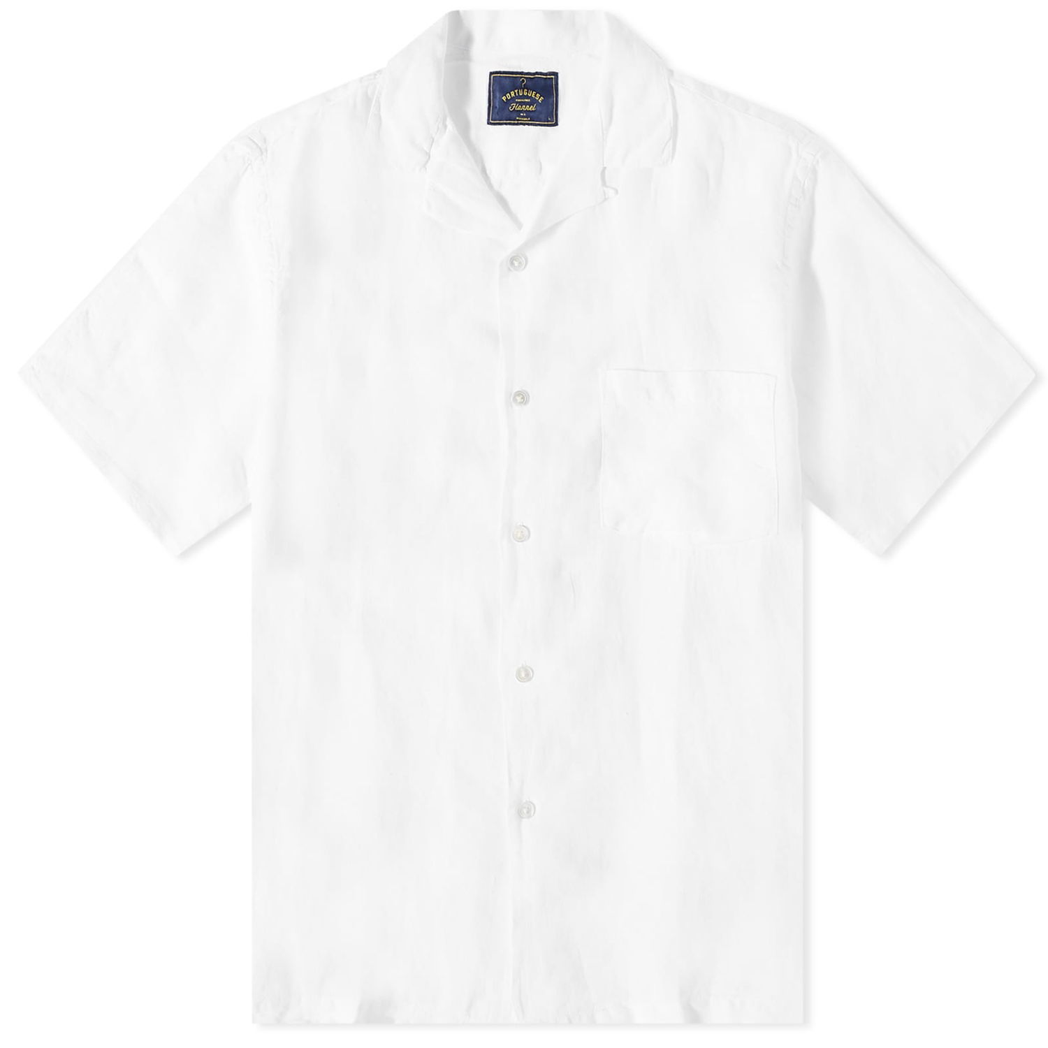 Košeľa Portuguese Flannel Portuguese Flannel Linen Camp Vacation Shirt Biela | SS23-0100WHT, 0