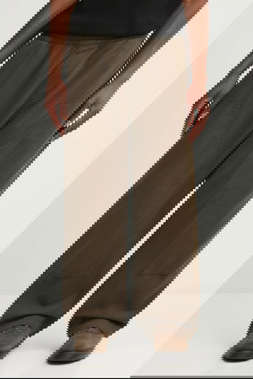 Nohavice Carhartt WIP Crawton Wide-Leg Cotton Pants with Patch Pockets Hnedá | I035657.63GD, 0