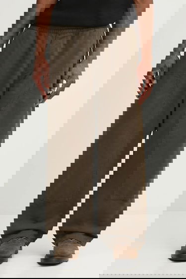 Nohavice Carhartt WIP Crawton Wide-Leg Cotton Pants with Patch Pockets Hnedá | I035657.63GD, 0