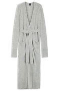 Longline belted cardigan in cashmere