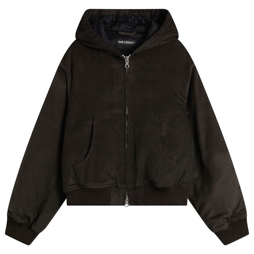 Mikina OUR LEGACY Cord Bank Twill Cord Hooded Zip Jacket Hnedá | M4251BD