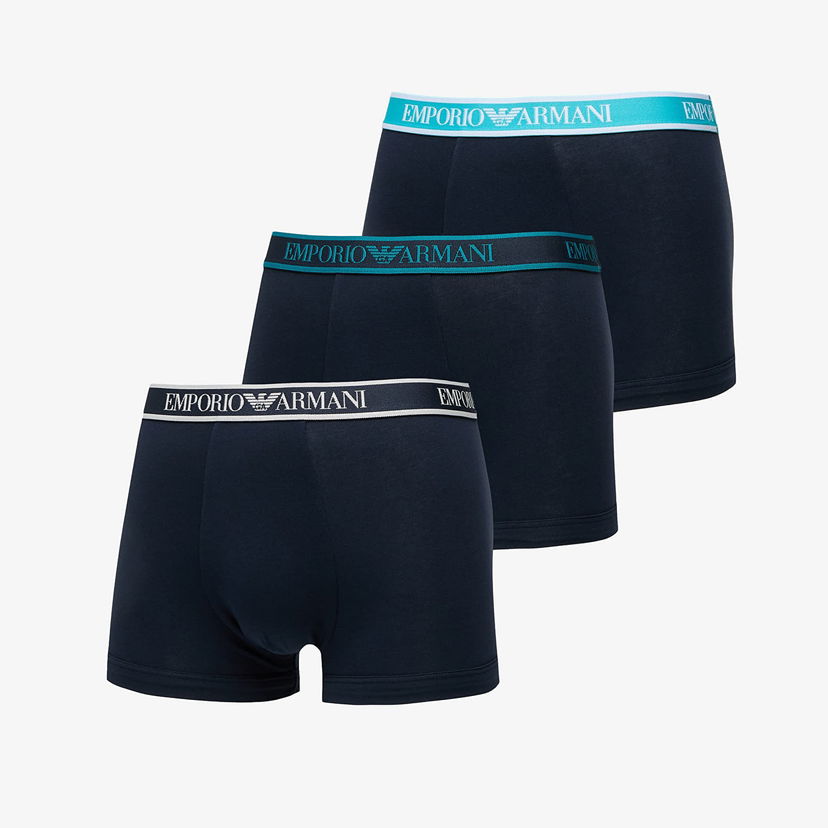 Boxerky Emporio Armani EA7 3-Pack Trunk Blue Čierna | EM000259AF10779MB139