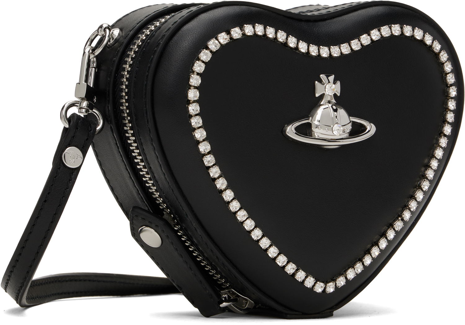 Kabelka Vivienne Westwood Vivienne Westwood Mini Heart Crossbody Bag with Crystal Trim Čierna | 58020001W-L008K-, 1