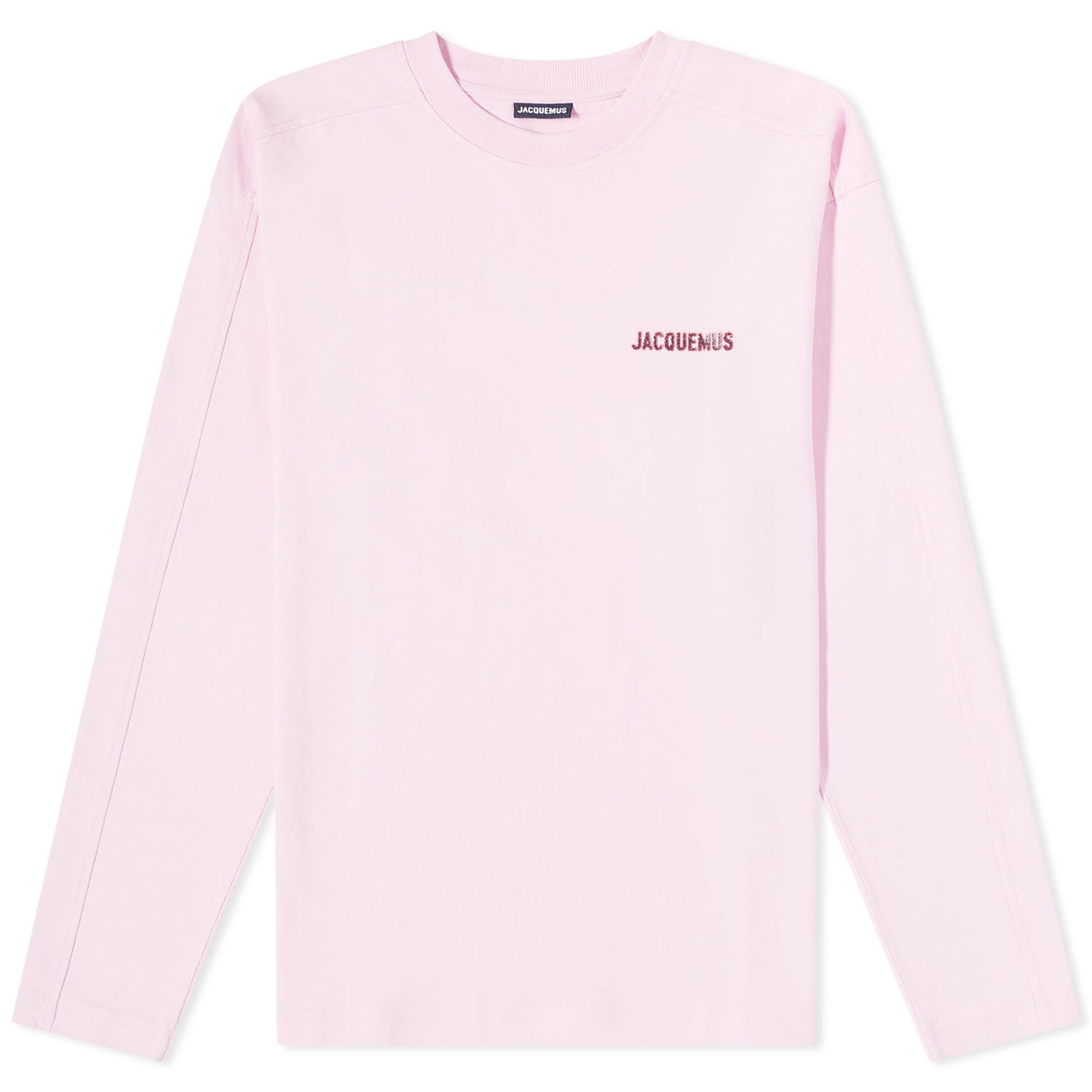 Tričko Jacquemus Pavane Logo Long Sleeve T-Shirt Pink Jelly Print Ružová | 23H236JS190-2102-4DA, 0