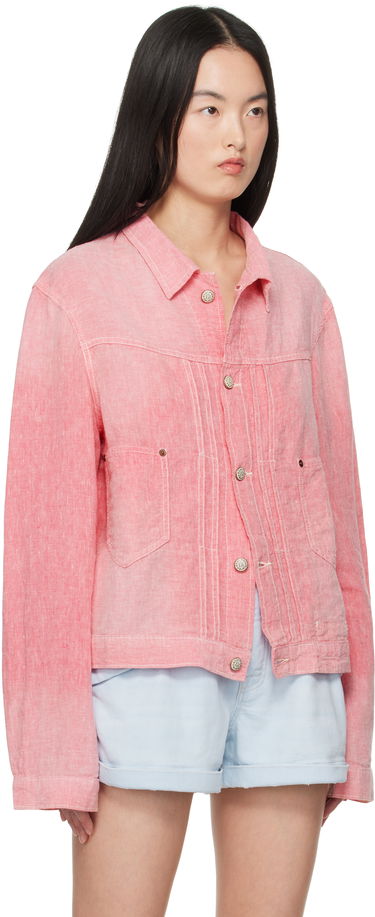 Bunda R13 R13 Relaxed Pleated Trucker Jacket Ružová | R13WD165-D313A, 1