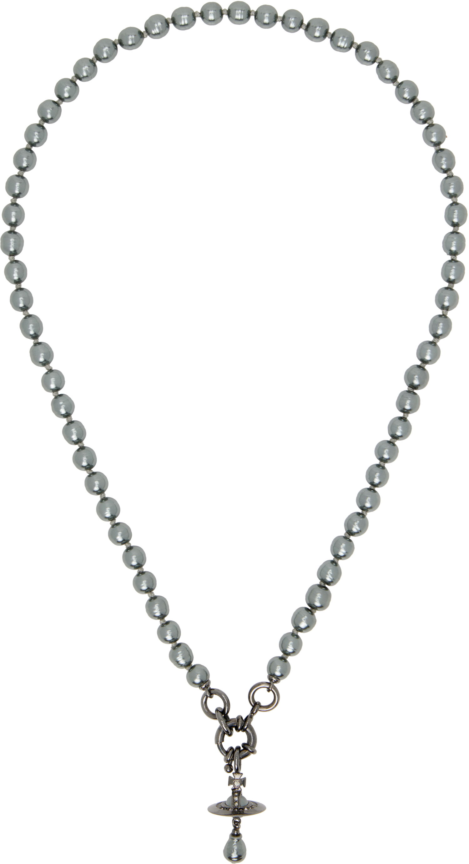 Náhrdelník Vivienne Westwood Vivienne Westwood Aleksa Pearl Necklace Šedá | 6301013F-02S278, 0