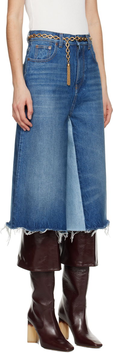 Džínsy CHLOÉ Chloé Bermuda Patchwork Denim Shorts Modrá | CH25SDS02158, 1