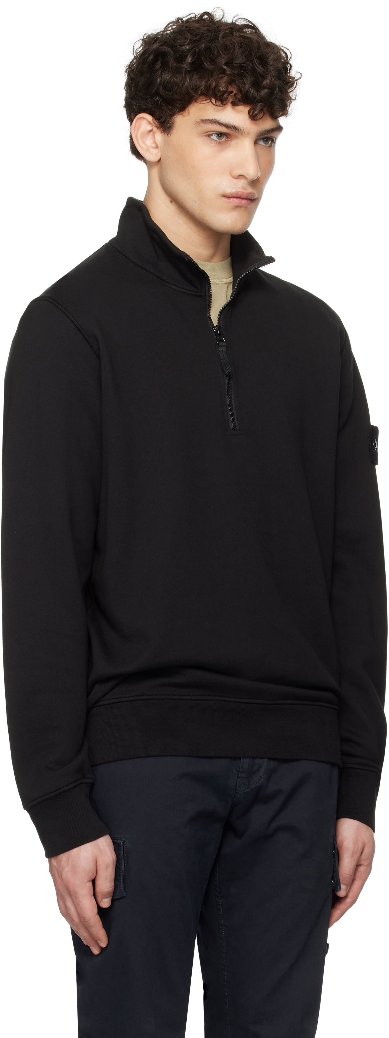 Mikina Stone Island Fleece Sweatshirt Čierna | K1S156100619S0051, 1