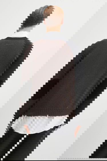 Sveter Maison Margiela V-Neck Color Block Raglan Wool Cardigan Rôznofarebný | SH2HP0013.M13160.961, 2